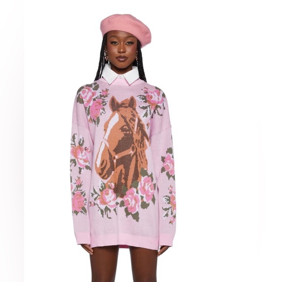 Dolls Kill Sweaters - Dolls Kill Equestrian Club sweater